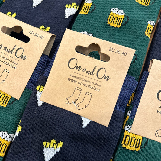 Socks On and On Beer and Belgian Fries