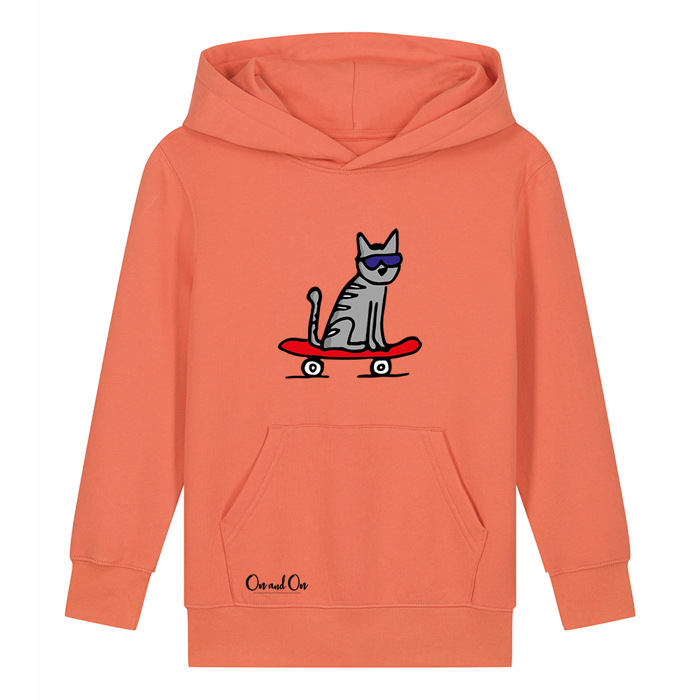 Hoodie Kids Skate Cat