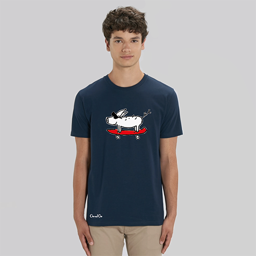 T-Shirt Skate Pig