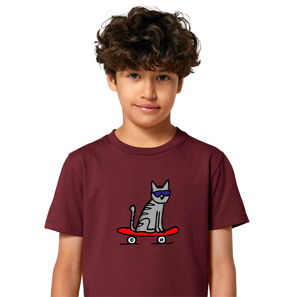 T-shirt Kids Skate Cat