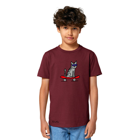 T-shirt Kids Skate Cat