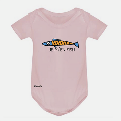 Baby onesie Je m'en fish NEW