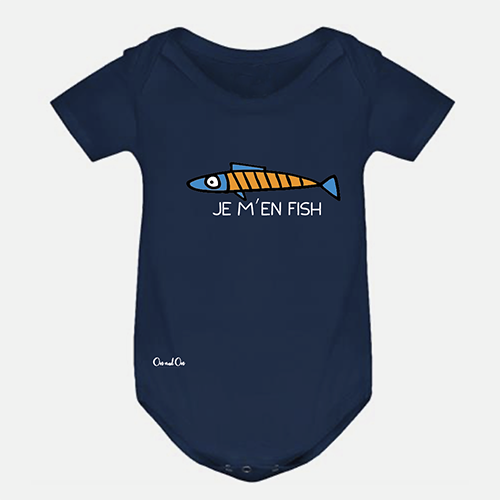 Baby onesie Je m'en fish NEW