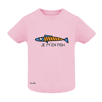 Baby T-shirts je m'en fish NEW