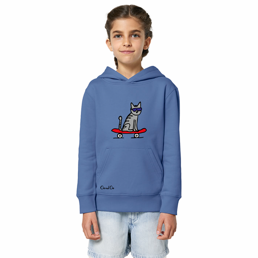 Hoodie Kids Skate Cat