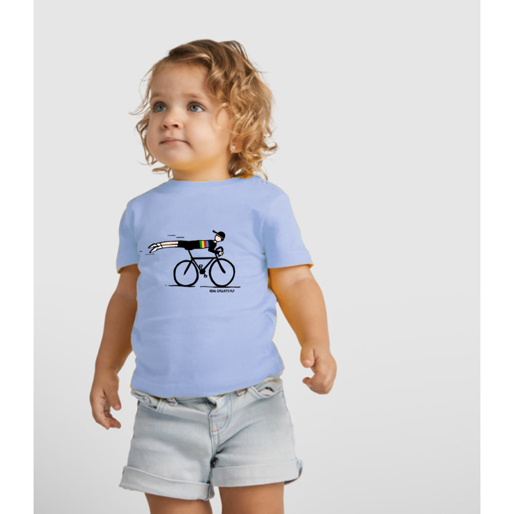 Baby T-shirt Real cyclists fly