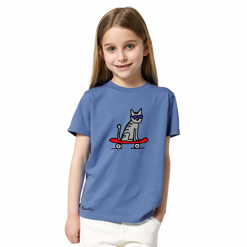 T-shirt Kids Skate Cat